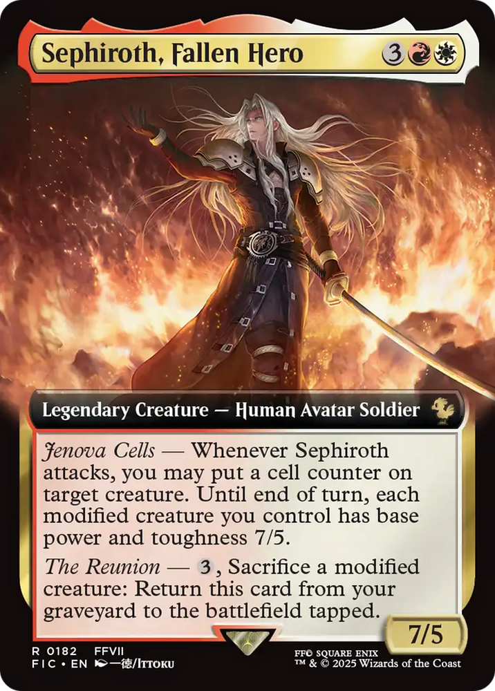 Sephiroth, Fallen Hero (Extended Art) [FINAL FANTASY Commander] Magic: The Gathering