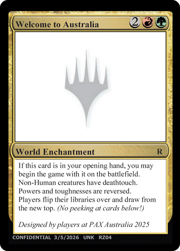 Welcome to Australia [Unknown Event] Magic: The Gathering