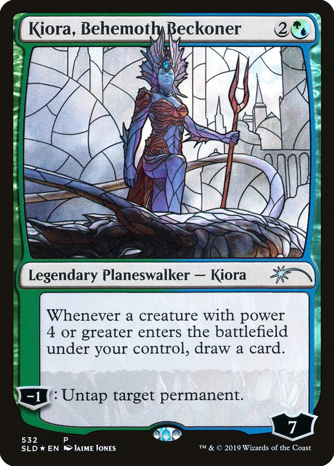 Kiora, Behemoth Beckoner (Stained Glass) [Secret Lair Drop Promos] Magic: The Gathering