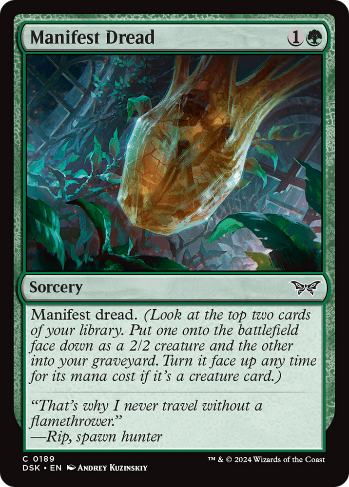 Manifest Dread [Duskmourn: House of Horror] Magic: The Gathering