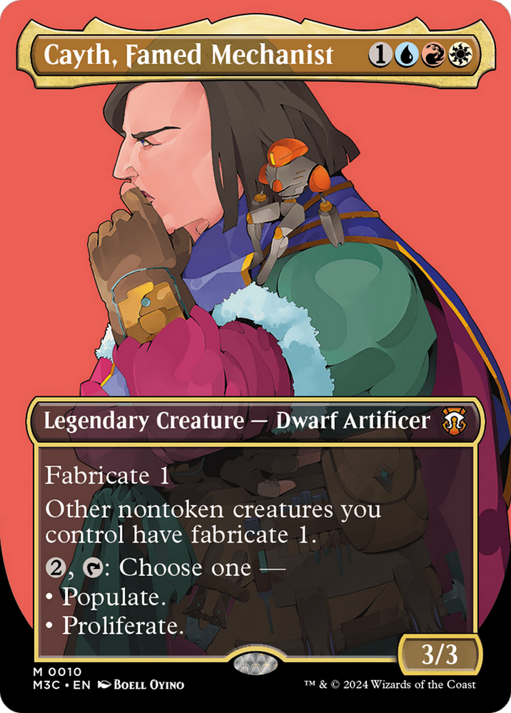 Cayth, Famed Mechanist (Borderless) [Modern Horizons 3 Commander] Magic: The Gathering