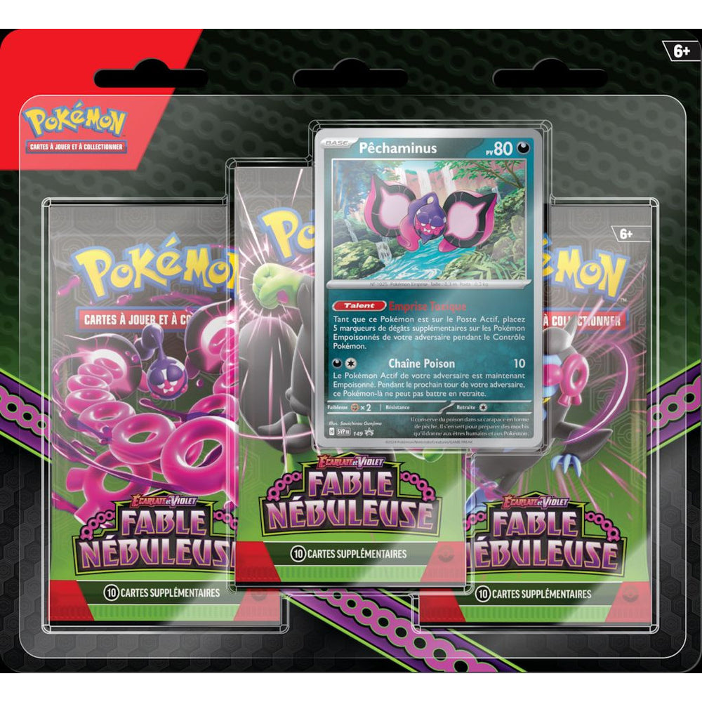 Scarlet & Violet: Shrouded Fable - 3-Pack Blisters (Pecharunt) Pokémon