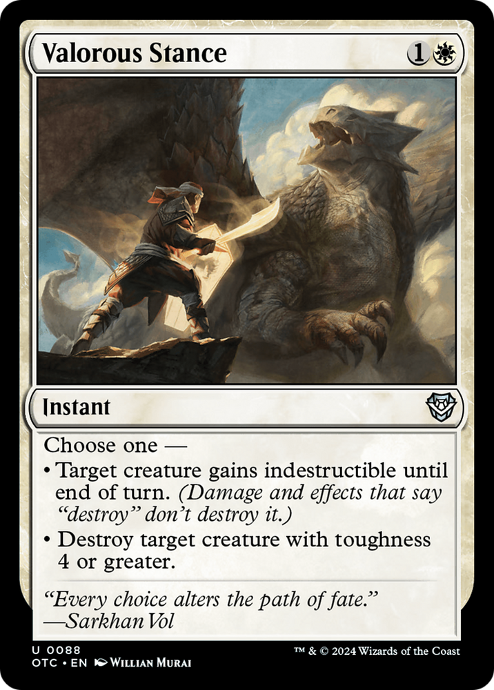 Valorous Stance [Outlaws of Thunder Junction Commander] Magic: The Gathering