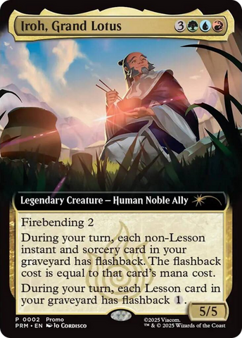 Iroh, Grand Lotus (Extended Art) [Avatar: The Last Airbender Promos] Magic: The Gathering