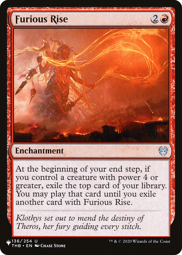 Furious Rise [The List] Magic: The Gathering