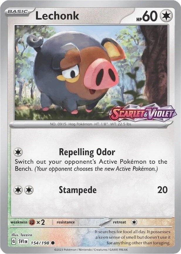 Lechonk (154/198) (Store Promo) [Scarlet & Violet: Black Star Promos] Pokémon