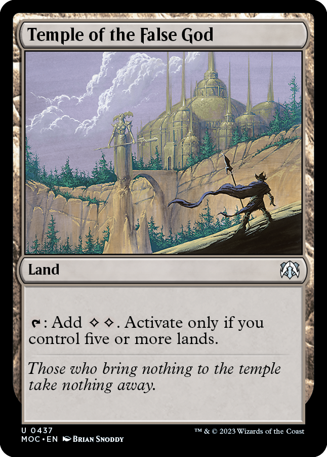 Temple of the False God [March of the Machine Commander] Magic: The Gathering