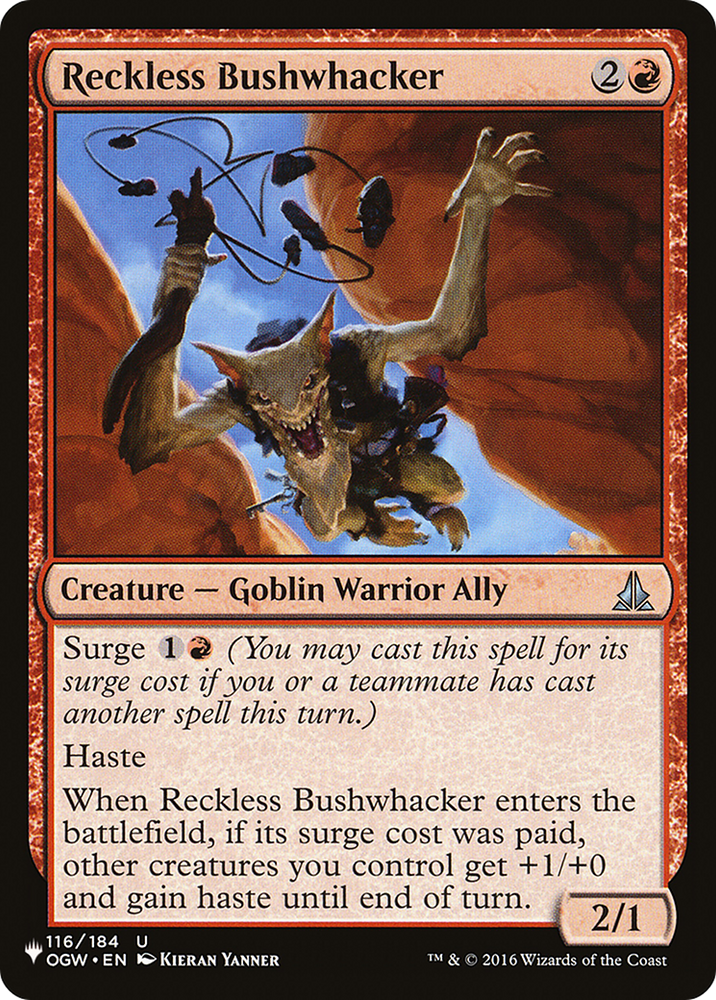 Reckless Bushwhacker [The List] Magic: The Gathering