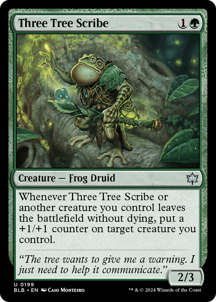 Three Tree Scribe [Bloomburrow] Magic: The Gathering