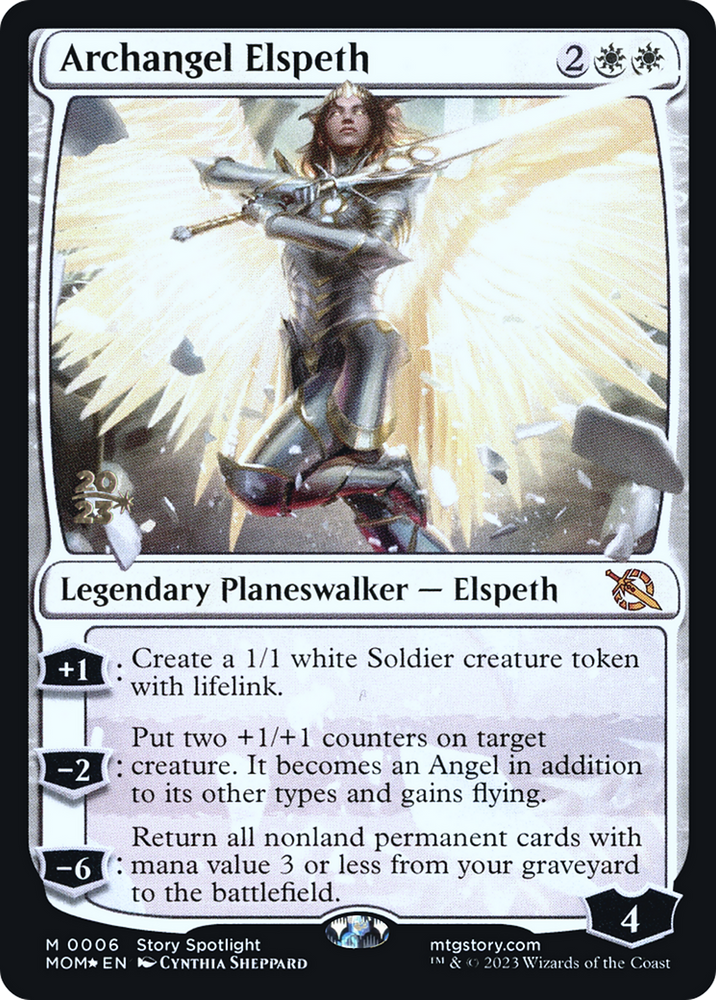 Archangel Elspeth [March of the Machine Prerelease Promos] Magic: The Gathering