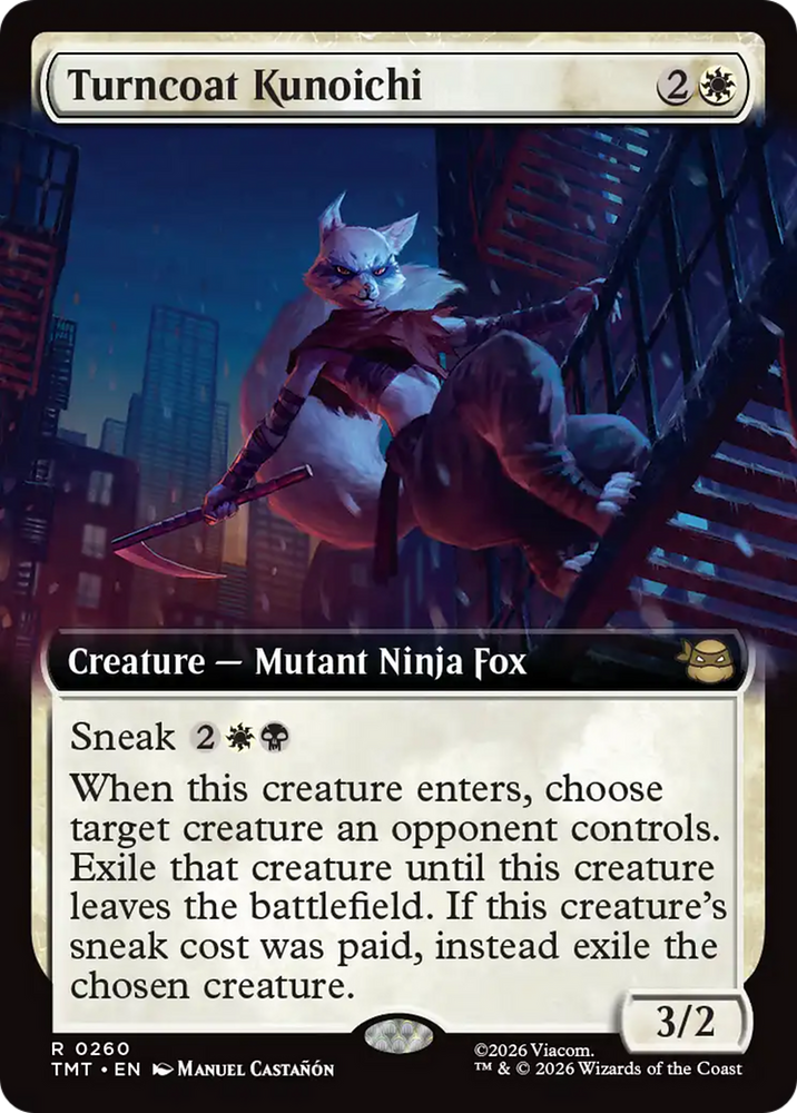 Turncoat Kunoichi (Extended Art) [Teenage Mutant Ninja Turtles] Magic: The Gathering