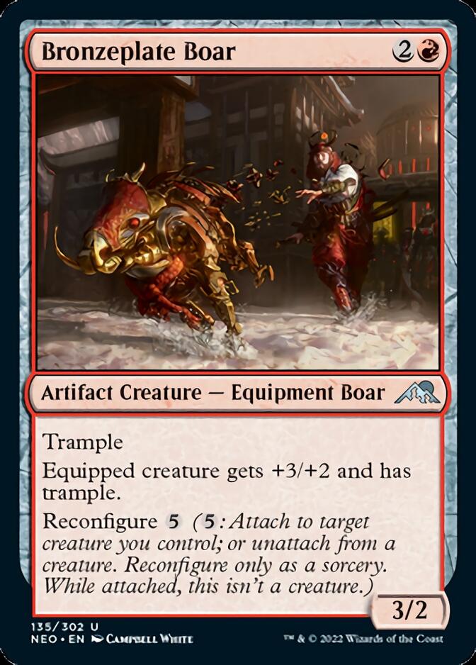 Bronzeplate Boar [Kamigawa: Neon Dynasty] Magic: The Gathering