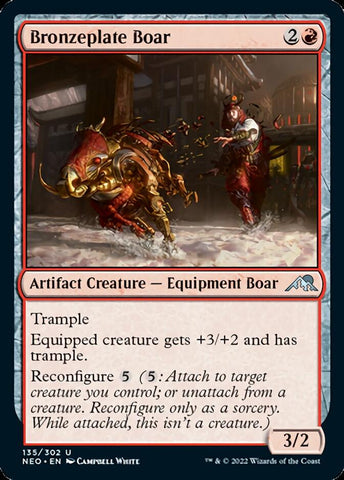 Bronzeplate Boar [Kamigawa: Neon Dynasty] Magic: The Gathering