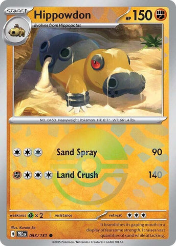 Hippowdon (053/131) (Poke Ball Pattern) [Scarlet & Violet: Prismatic Evolutions] Pokémon