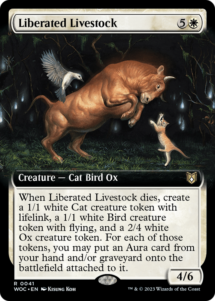 Liberated Livestock (Extended Art) [Wilds of Eldraine Commander] Magic: The Gathering