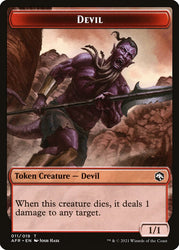 Devil // Icingdeath, Frost Tongue Double-Sided Token [Dungeons & Dragons: Adventures in the Forgotten Realms Tokens] Magic: The Gathering