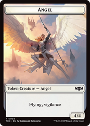 Angel // Spirit Double-Sided Token [Tarkir: Dragonstorm Commander Tokens] Magic: The Gathering
