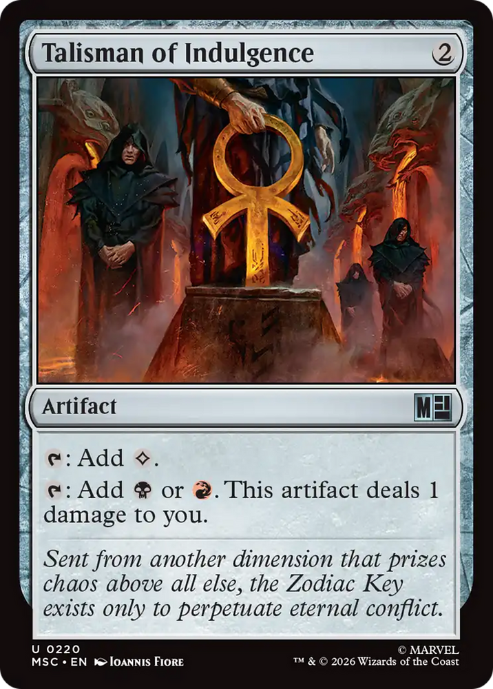 Talisman of Indulgence [Marvel Super Heroes Commander] Magic: The Gathering