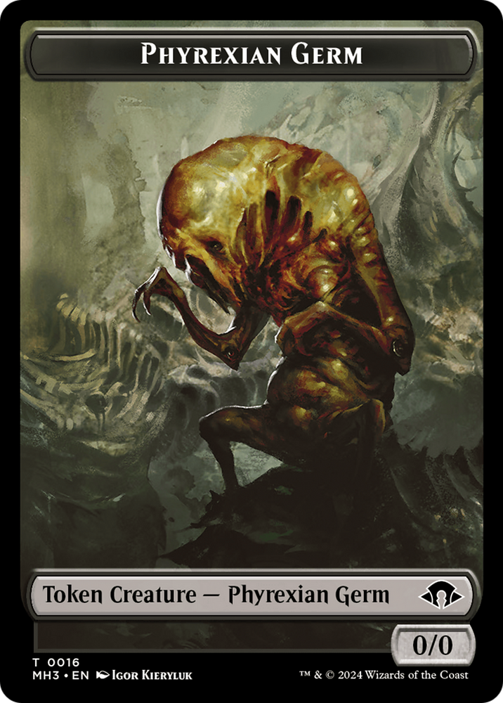 Phyrexian Germ // Phyrexian Wurm (0017) Double-Sided Token [Modern Horizons 3 Tokens] Magic: The Gathering