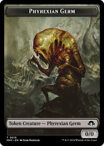 Phyrexian Germ // Moonfolk Double-Sided Token [Modern Horizons 3 Tokens] Magic: The Gathering