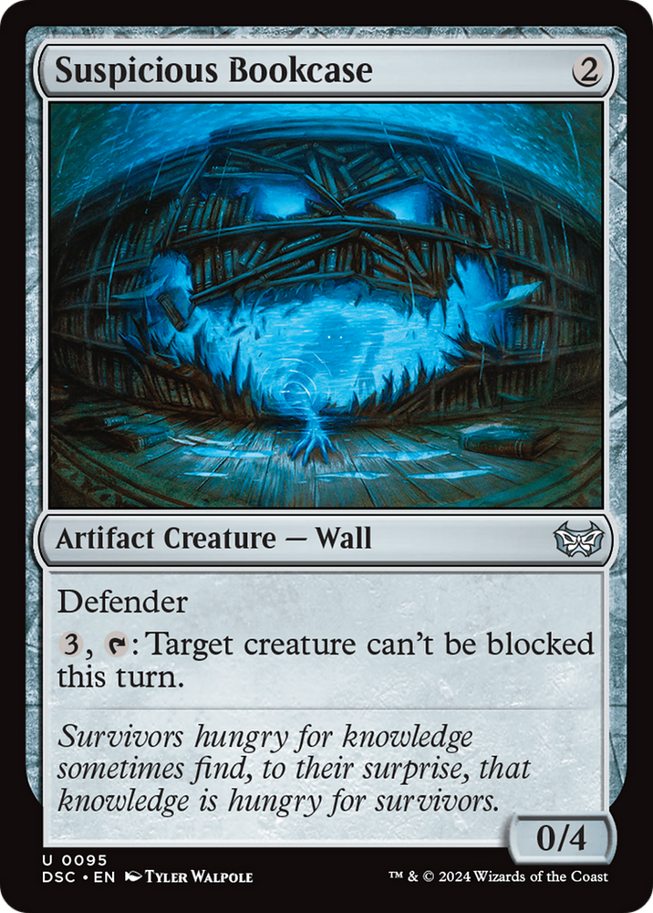 Suspicious Bookcase [Duskmourn: House of Horror Commander] Magic: The Gathering