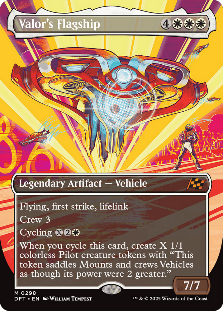 Valor's Flagship (Borderless) [Aetherdrift] Magic: The Gathering