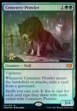 Cemetery Prowler [Innistrad: Crimson Vow Prerelease Promos] Magic: The Gathering