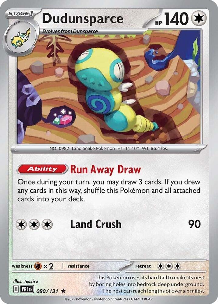 Dudunsparce (080/131) [Scarlet & Violet: Prismatic Evolutions] Pokémon