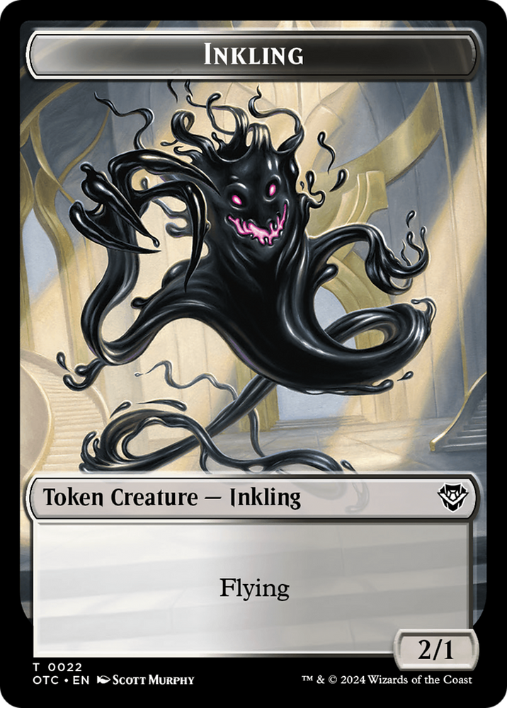 Inkling // Treasure Double-Sided Token [Outlaws of Thunder Junction Commander Tokens] Magic: The Gathering
