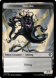 Inkling // Treasure Double-Sided Token [Outlaws of Thunder Junction Commander Tokens] Magic: The Gathering