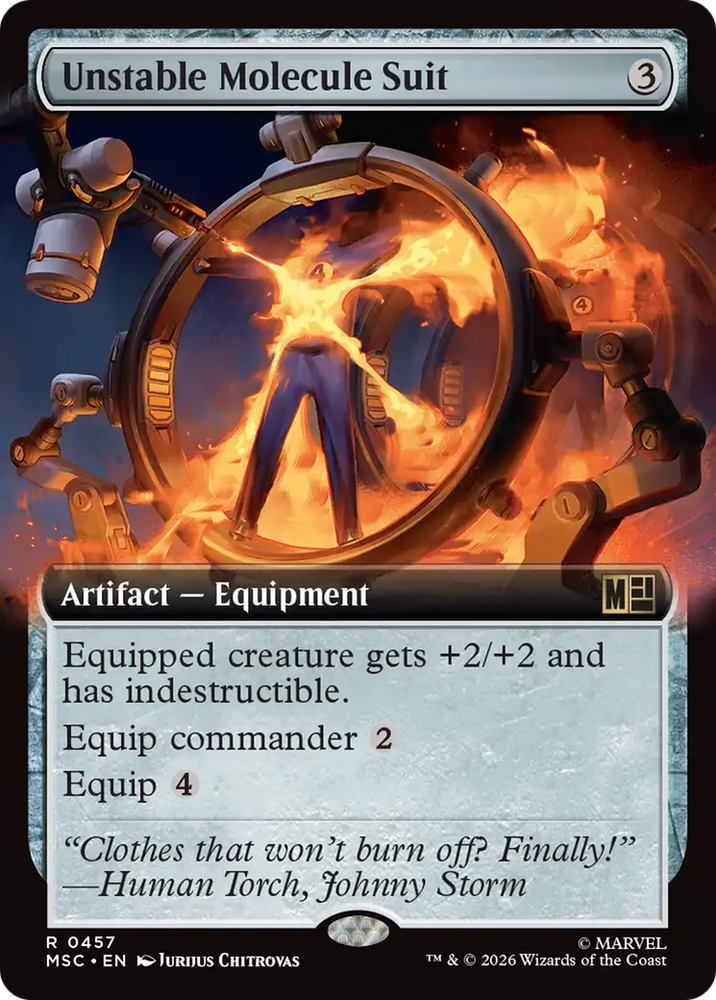 Unstable Molecule Suit (Extended Art) [Marvel Super Heroes Commander] Magic: The Gathering