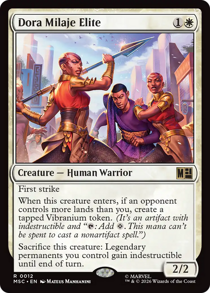 Dora Milaje Elite (Surge Foil) [Marvel Super Heroes Commander] Magic: The Gathering