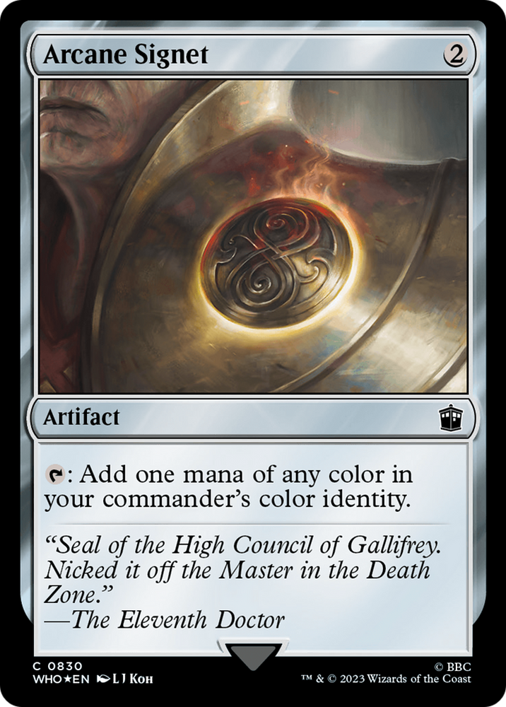 Arcane Signet (Surge Foil) [Doctor Who] Magic: The Gathering
