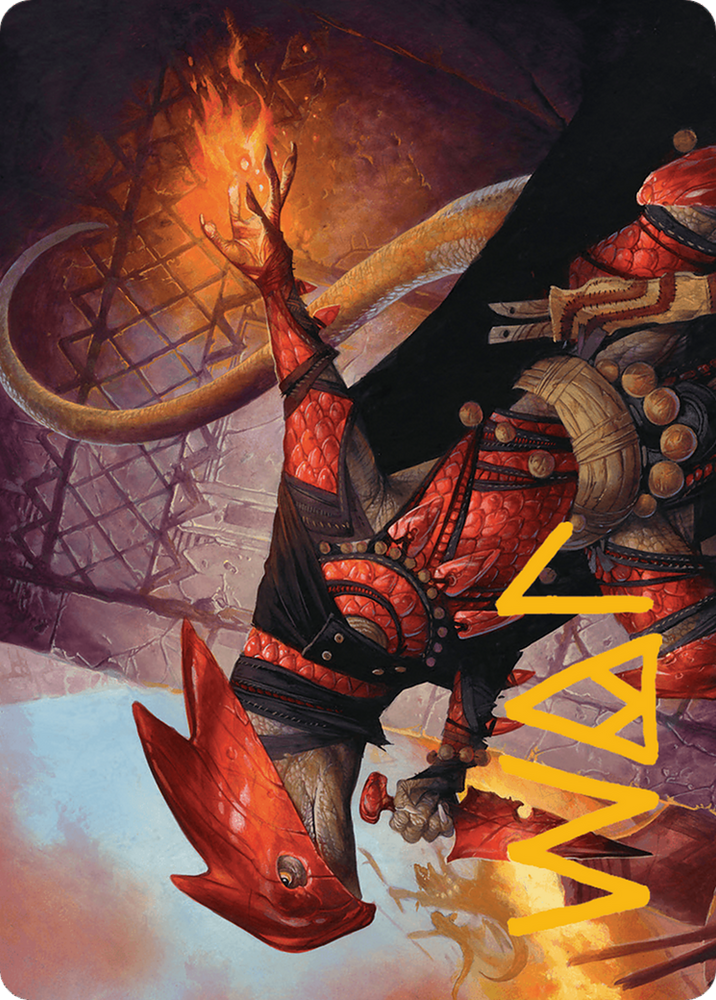 Cindering Cutthroat Art Card (Gold-Stamped Signature) [Bloomburrow Art Series] Magic: The Gathering