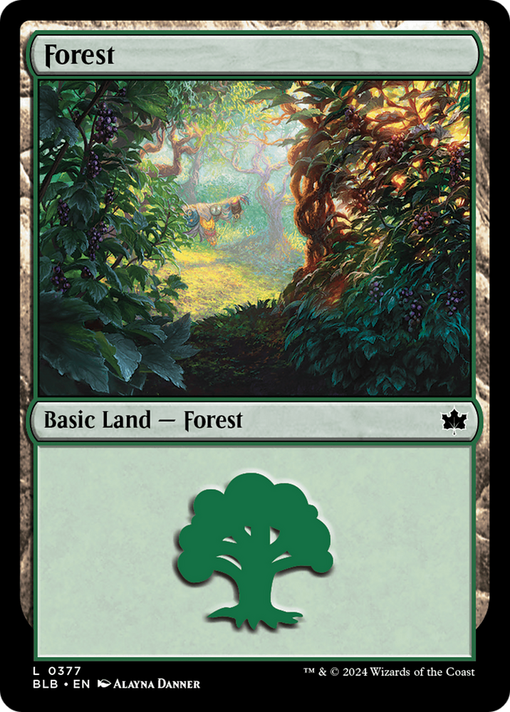 Forest (0377) [Bloomburrow] Magic: The Gathering