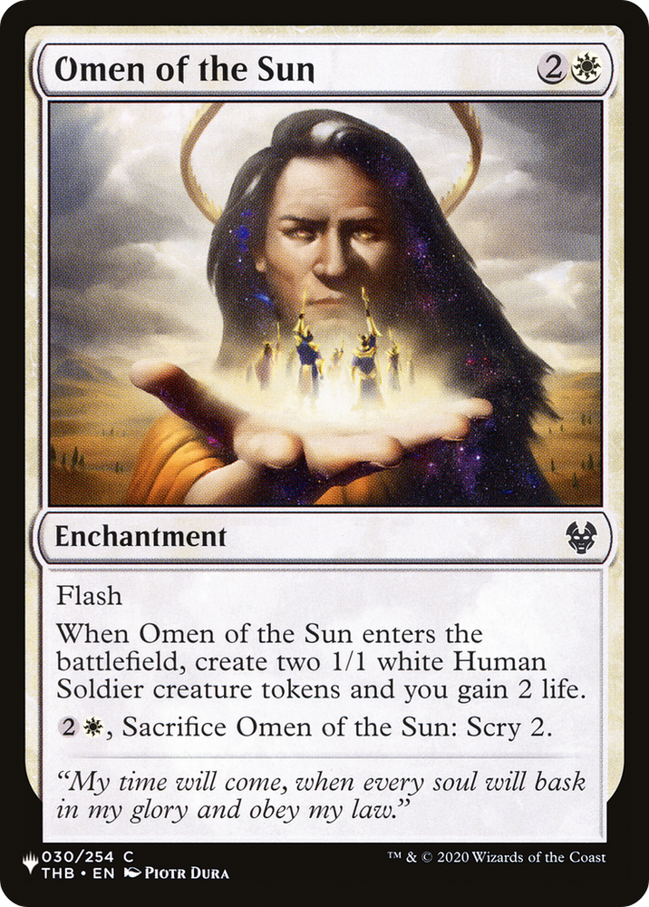 Omen of the Sun [The List] Magic: The Gathering