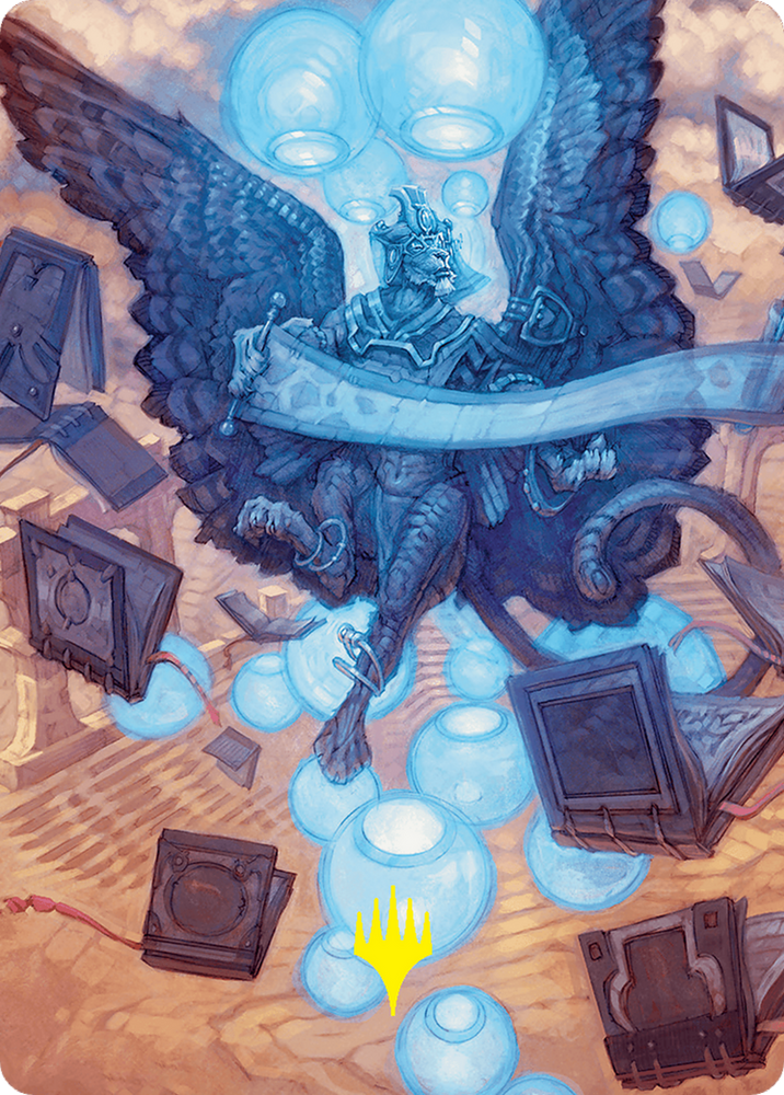Sphinx of Forgotten Lore Art Card (33/54) (Gold-Stamped Signature) [Foundations Art Series] Magic: The Gathering
