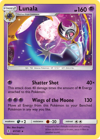 Lunala (61/145) (Theme Deck Exclusive) [Sun & Moon: Guardians Rising] Pokémon