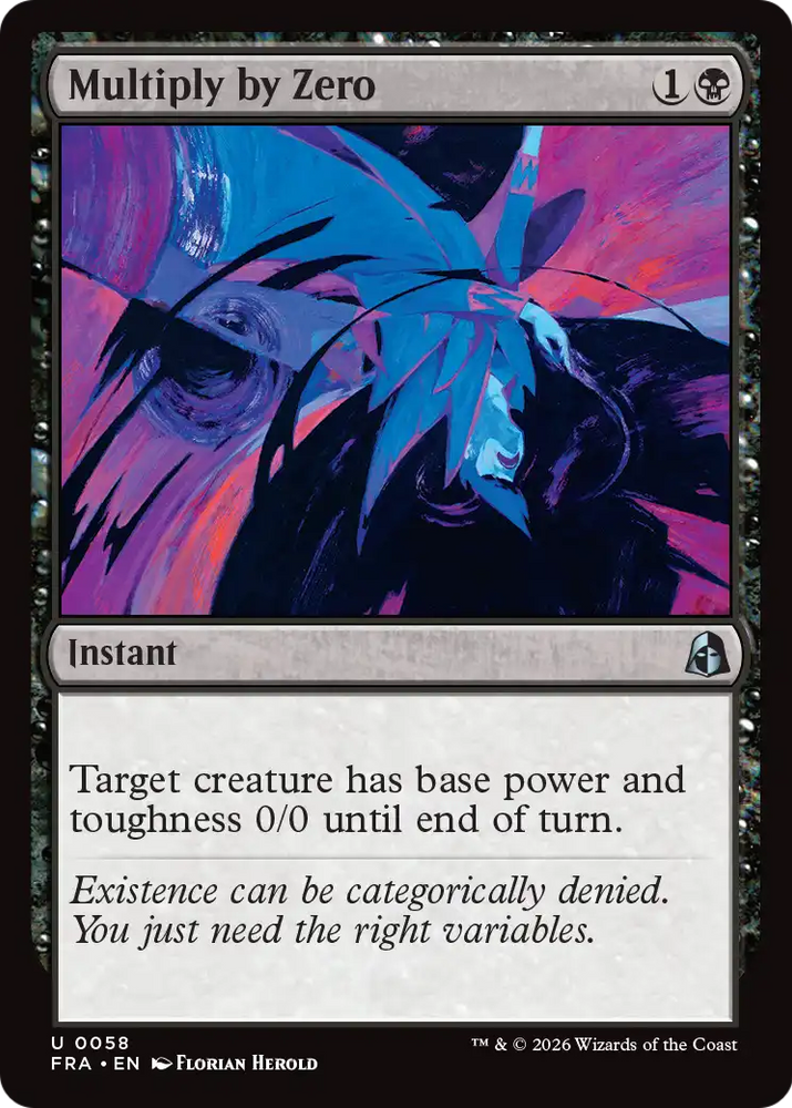 Multiply by Zero [Reality Fracture] Magic: The Gathering
