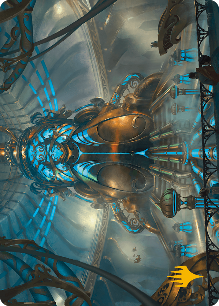 Aether Refinery Art Card (Gold-Stamped Planeswalker Symbol) [Modern Horizons 3 Art Series] Magic: The Gathering