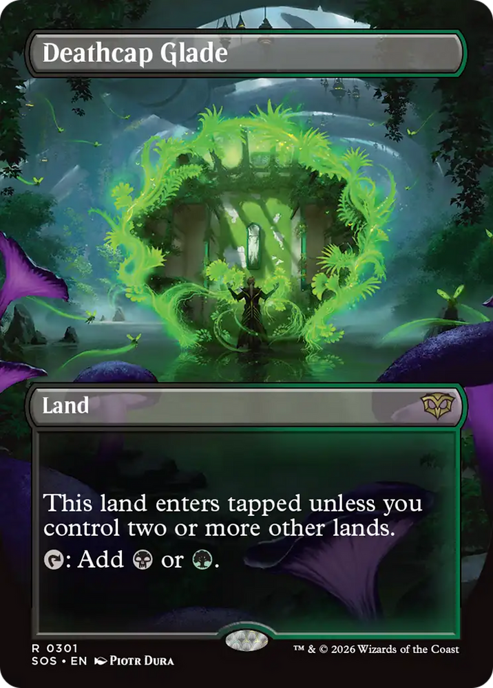 Deathcap Glade (Borderless) [Secrets of Strixhaven] Magic: The Gathering