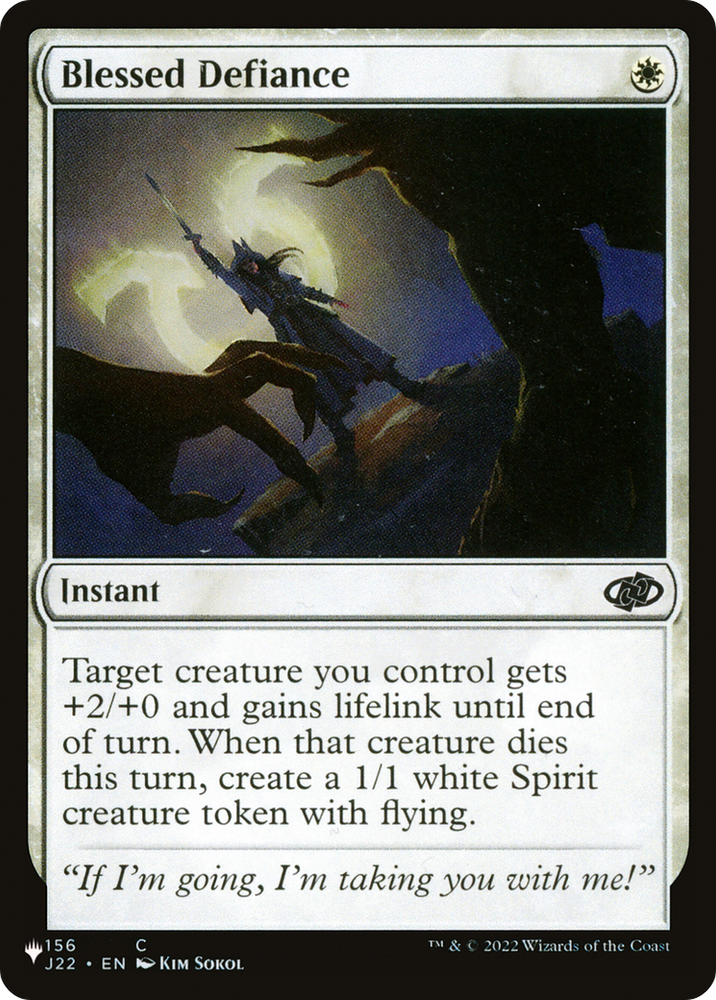 Blessed Defiance [The List] Magic: The Gathering