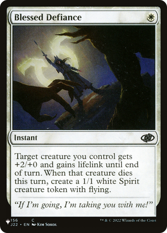 Blessed Defiance [The List] Magic: The Gathering