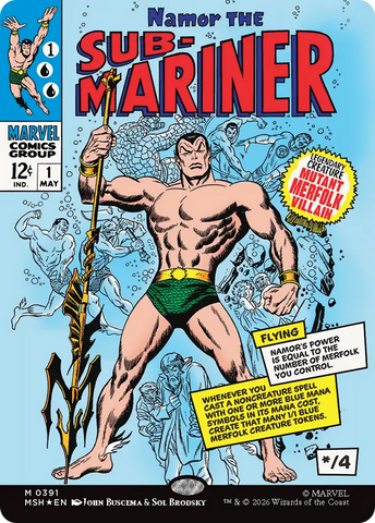 Namor The Sub-Mariner (Borderless) [Marvel Super Heroes] Magic: The Gathering