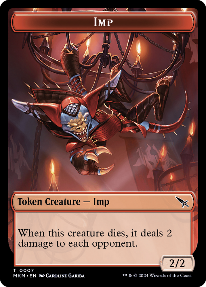Thopter (0020) // Imp Double-Sided Token [Murders at Karlov Manor Tokens] Magic: The Gathering