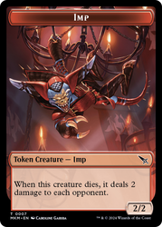 Thopter (0020) // Imp Double-Sided Token [Murders at Karlov Manor Tokens] Magic: The Gathering