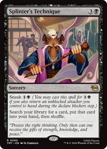 Splinter's Technique [Teenage Mutant Ninja Turtles] Magic: The Gathering