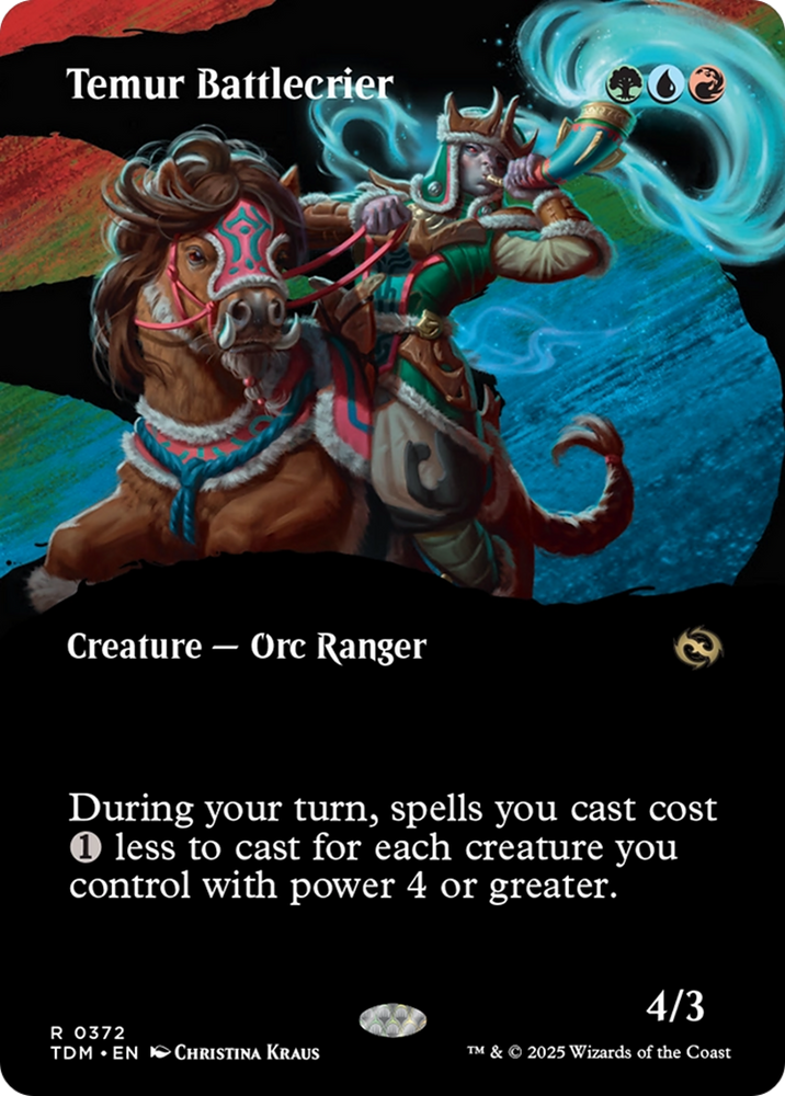 Temur Battlecrier (Borderless) [Tarkir: Dragonstorm] Magic: The Gathering