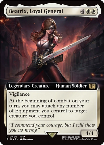 Beatrix, Loyal General (Extended Art) [FINAL FANTASY] Magic: The Gathering