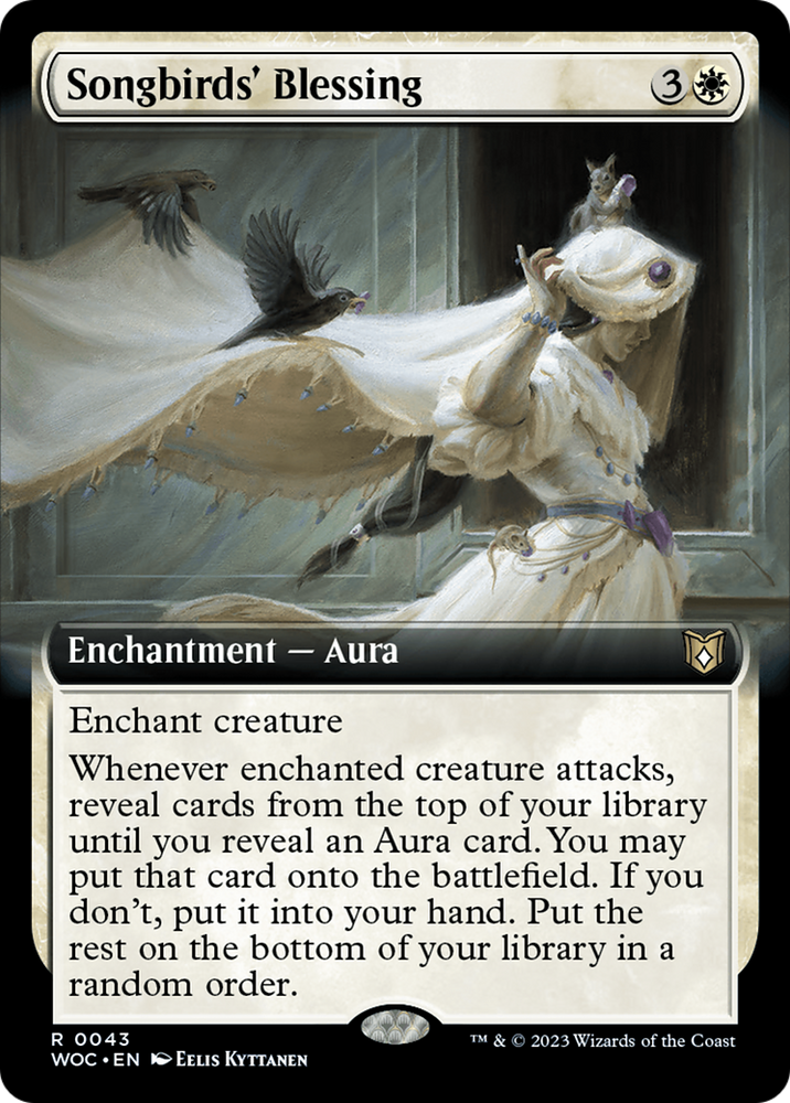 Songbirds' Blessing (Extended Art) [Wilds of Eldraine Commander] Magic: The Gathering